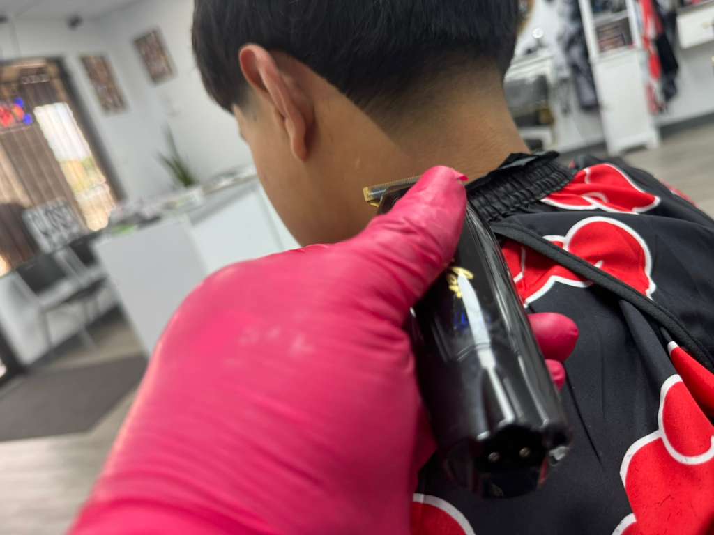 Professional haircut styling